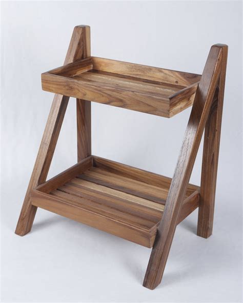 Premium Teak Wood Two Shelf Rack | Elegant Home Storage – Artiqulate ...