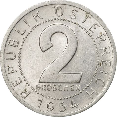 Two Groschen 1954, Coin from Austria - Online Coin Club