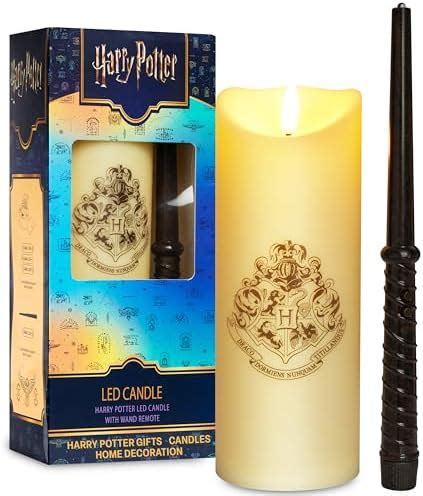 Harry Potter LED Candle with Wand Remote Control Hogwarts Crest ...