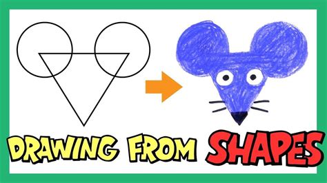 animal drawing with shapes