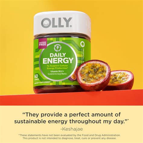 OLLY Daily Energy Gummy, Caffeine Free, Vitamin B12, India | Ubuy