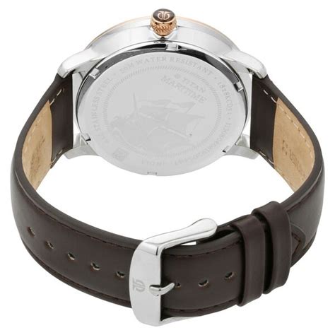 Buy Online Titan Maritime White Dial Analog Leather Strap Watch for Men ...