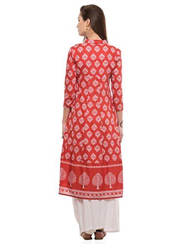 Buy Vishudh Women's Anarkali Kurta (VNKU005190_Tomato_Small) at Amazon.in
