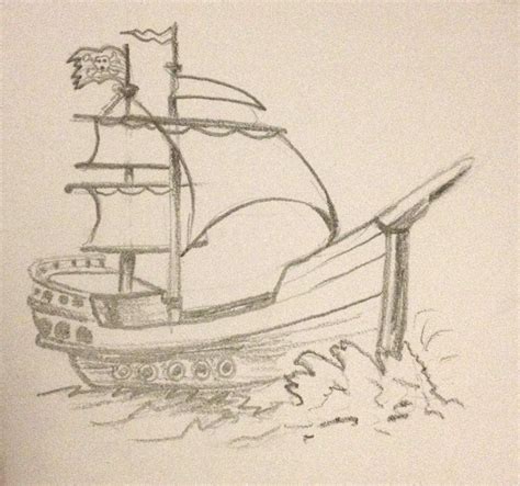 Drawing A Pirate Ship - Molon Printable