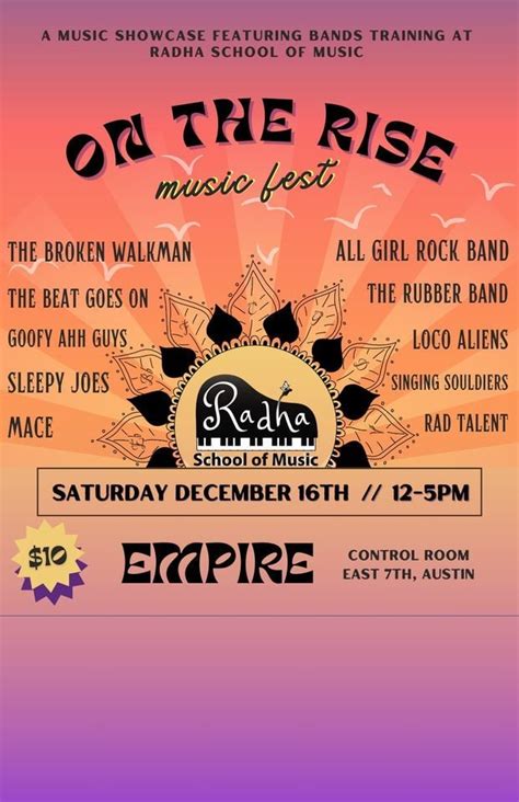 On The Rise Music Fest - Radha School of Music Showcase, Empire Control ...