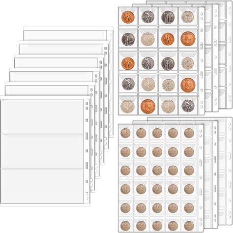 House of Quirk 120 Pockets Coin Holder Collection Coin Storage Small ...