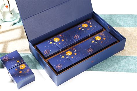 2020中秋月饼包装盒新款精品礼盒厂家直销现货蓝色酒店款手提盒-阿里巴巴