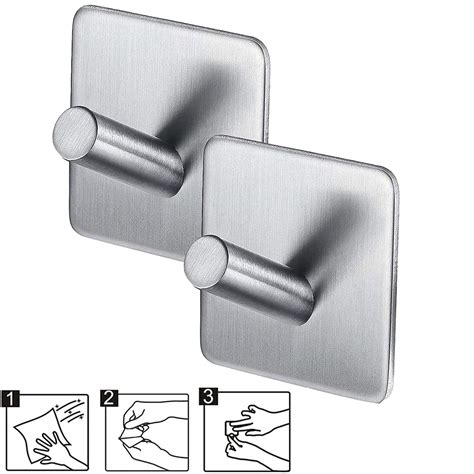 Mockery Stainless Steel Adhesive Wall Hooks Heavy Duty Hooks for ...