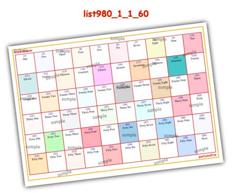 Product Class Board-word-grid Designs - PartyStuff