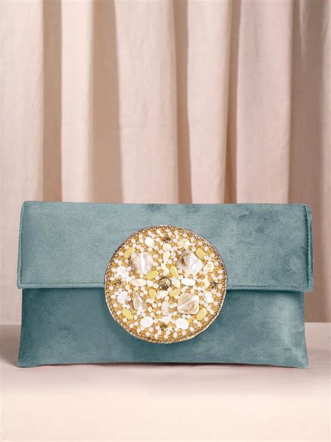 Velvet Midnight Aura Flap Clutch - Grey – Peora