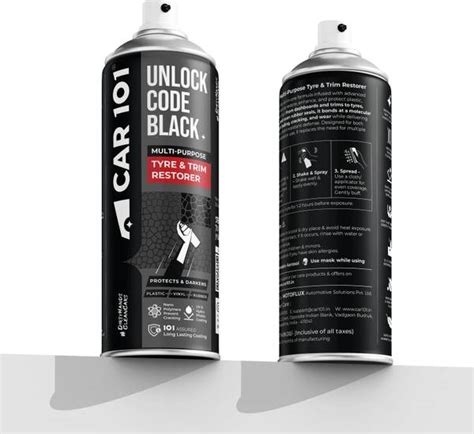 CAR101 Tyre & Trim Restorer, Multi-Purpose Protectant for Plastic,Vinyl ...