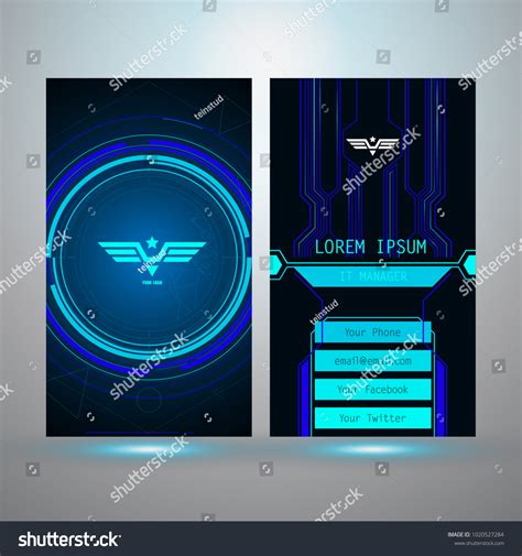 Techno Name Card Vector 的图像结果