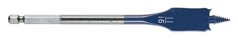 High Speed Steel Wood Drilling Bit, Spade Style, 11/16 in Bit, 6 in ...