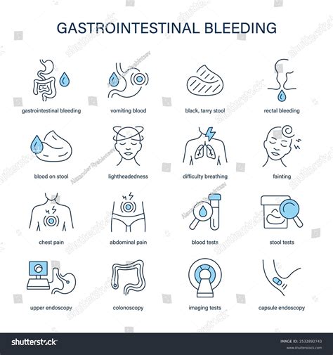 Gastrointestinal Bleeding Symptoms Diagnostic Treatment Vector Stock Vector (Royalty Free ...