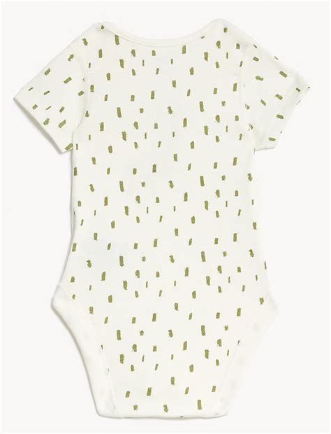 Buy 3pk Pure Cotton Giraffe Bodysuits (6 1/2lbs - 3 Yrs) at Marks & Spencer