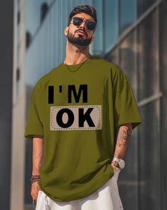 AUSK Printed Men Round Neck Green T-Shirt - Buy AUSK Printed Men Round ...