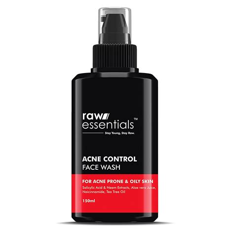 Raw Essentials Acne Control Face Wash 0.5% Salicylic Acid, Niacinamide ...