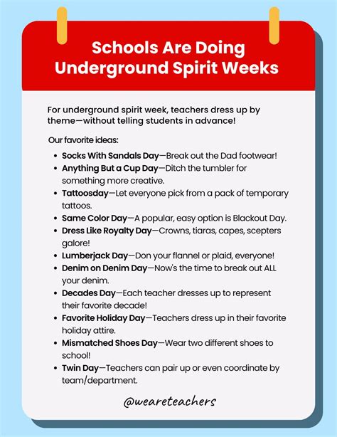 How To Do an Underground Spirit Week at Your School