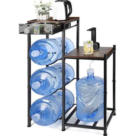 Amazon.com: CAROD 5 Gallon Water Jug Holder with Drawers, Heavy Duty ...