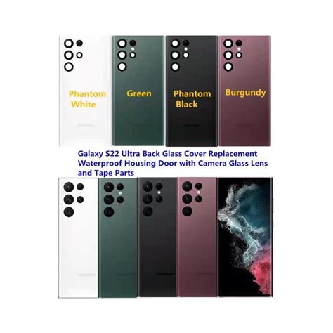 Buy Galaxy S22 Ultra Back Glass Cover Replacement Waterproof Housing ...