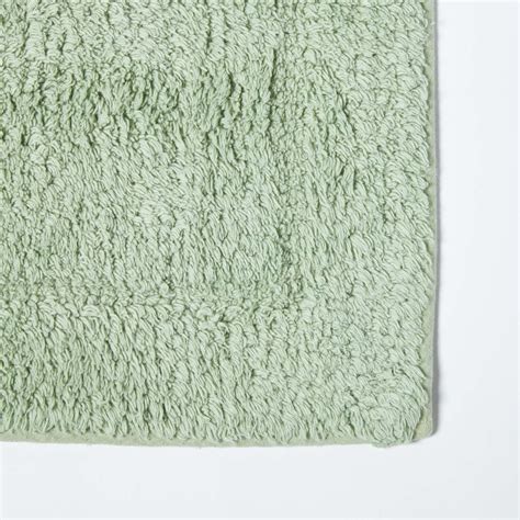 Luxury Two Piece Cotton Sage Green Bath Mat Set