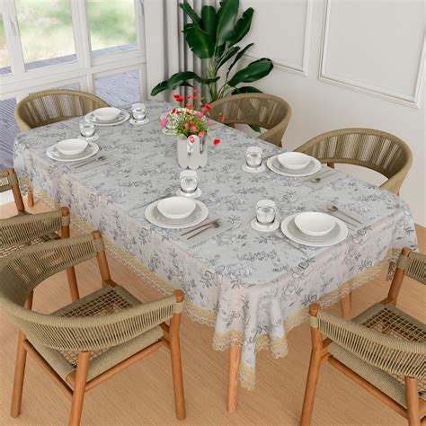 Buy Kuber Industries Dining Table Cover|PVC Table Cover|Golden Embossed ...