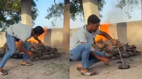 VIDEO: श्मशान घाट पर जलती चिता से भरा था हुक्का, पुलिस ने यूं सिखाया ...