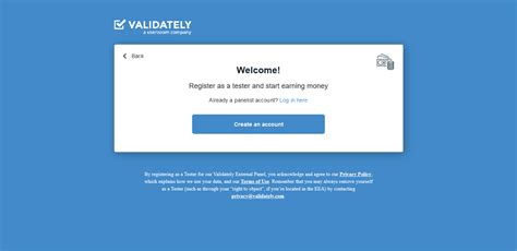 Image result for Validately Tester Sign Up
