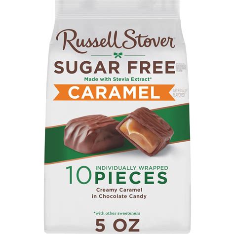 Russell Stover Sugar Free Caramel Chocolate Candy, 5 oz. bag (5 oz ...