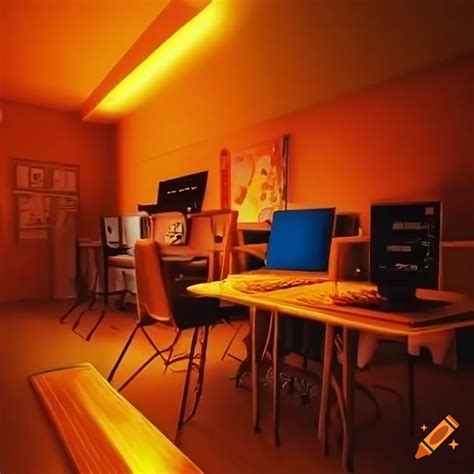 Stylish coding room interior