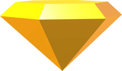 3D-Symbol für goldene Diamanten. 15096439 PNG