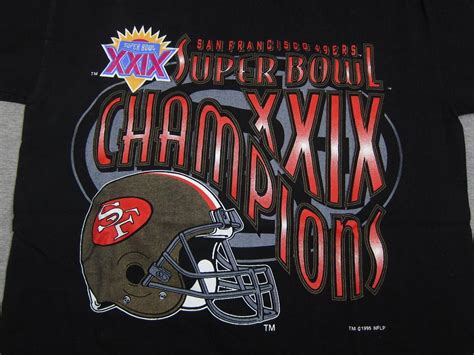 Vintage Logo 7 San Francisco 49ers Super Bowl XXIX 1995 M T-Shirt NFL ...