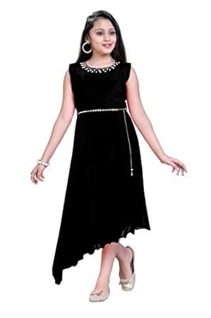 Buy Aarika Net Fabric Self Design Gown Black at Amazon.in