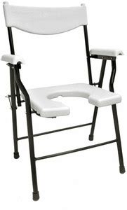 Value Adds Fold-able Powder coated Chair with Toilet Seat Commode Chair ...