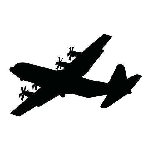 military cargo plane silhouette 6233386 Vector Art at Vecteezy