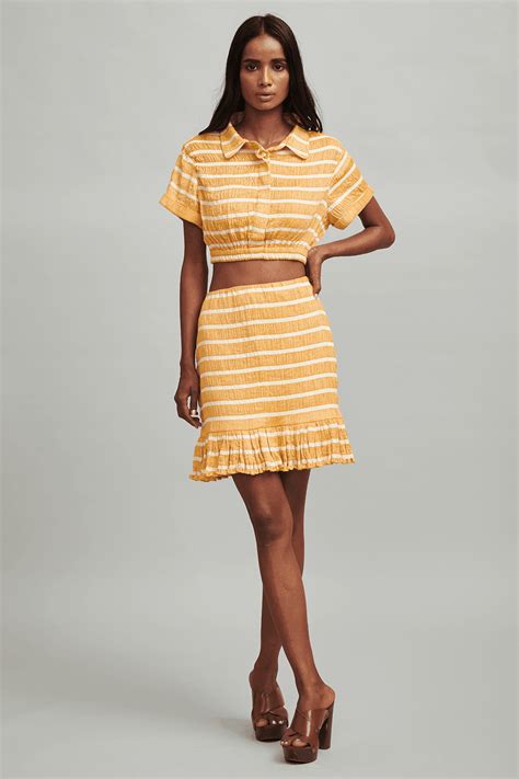 dash and dot - Mustard Stripe Coord Online