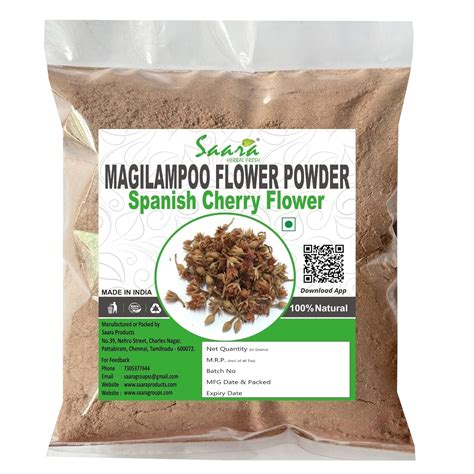 Saara HERBAL FRESH MagilamPoo Flower Powder, 100g, Spanish cherry ...