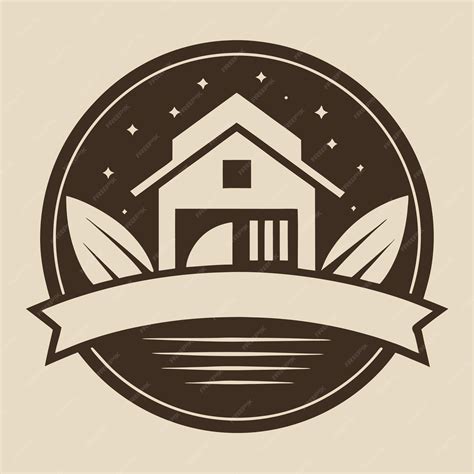 Vintage style farm house logo | Premium AI-generated vector