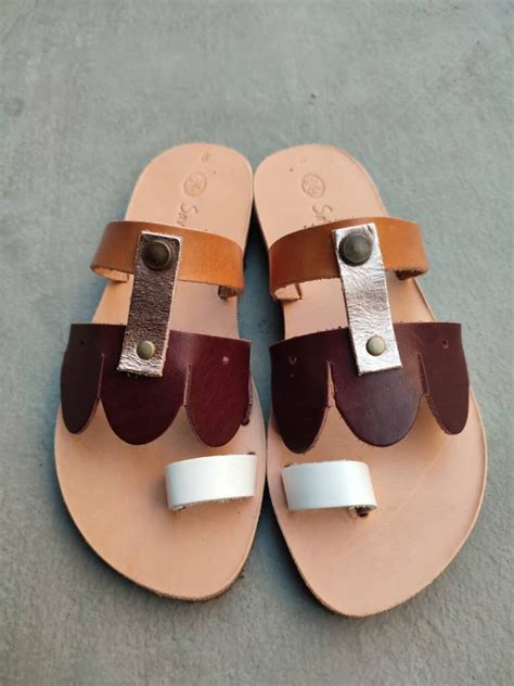 Buy Handmade Leather Gladiator Sandals: Toe Ring Flats, Ancient Greek ...