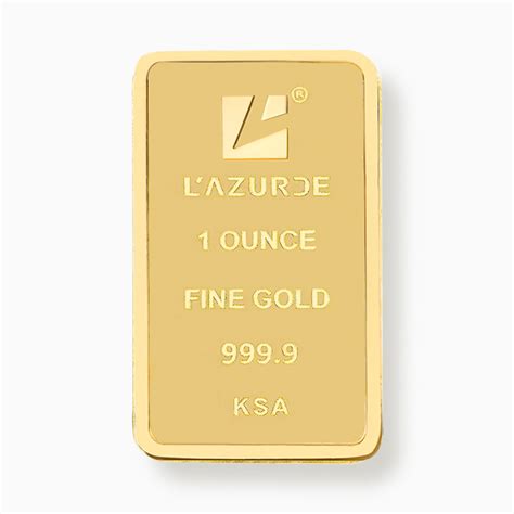 1oz KSA Landmarks Design Gold Bar in 24K Gold | L'azurde UAE