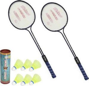 ROXON Polo Badminton Set Of 2 Piece Racquet with 6 Piece Plastic ...
