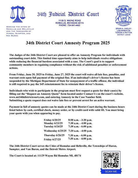 City - The 34th District Court Amnesty Program is now open for 2025 ...