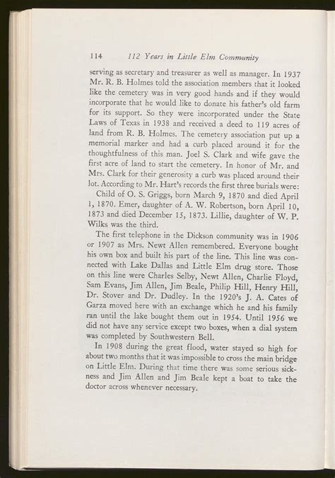 112 Years in Little Elm Community - Page 114 - The Portal to Texas History