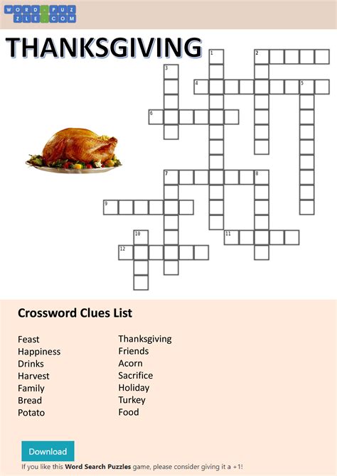 Free Printable Thanksgiving Word Puzzles - Free Printable US