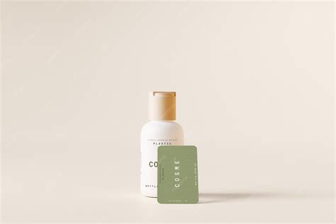 Disc topcap cosmetic bottle mockup | Premium PSD