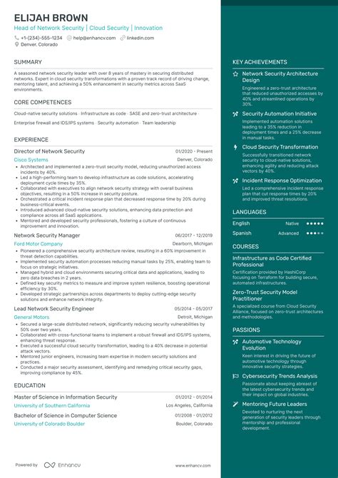 10 Chief Networking Officer Resume Examples - 2026