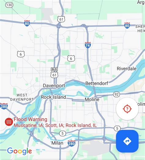 Detailed Map Of Quad Cities