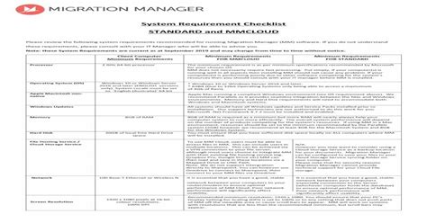 System Requirement Checklist 的图像结果
