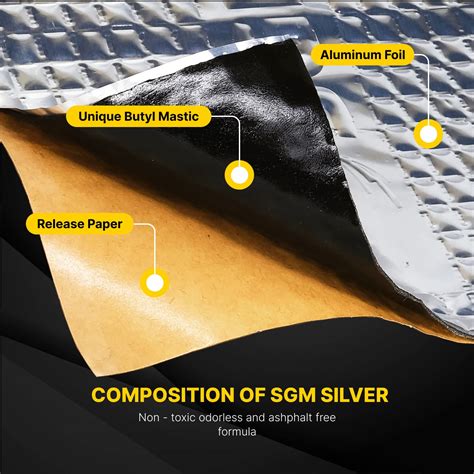 SGM Silver 80mil 36 sqft Car Sound Deadening Mat-Automotive Sound ...