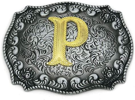 Buy Western Belt Buckle Initial Letters ABCDEFG to Y-Cowboy Rodeo ...
